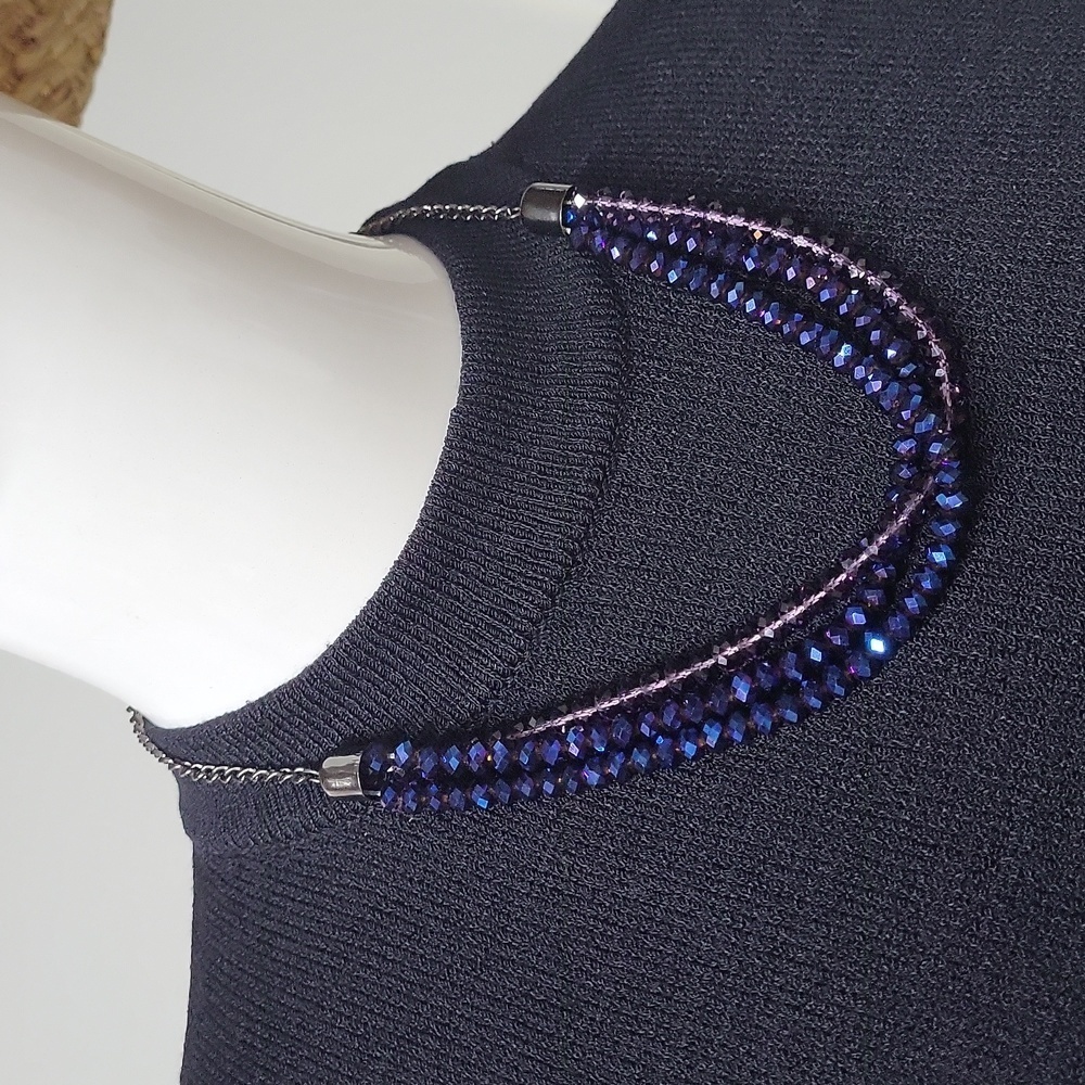 Vintage Tri Strand Crystal Necklace